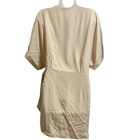 & Other Stories Short Sleeve Wrap Midi Dress Size 12 - Picture 3 of 6